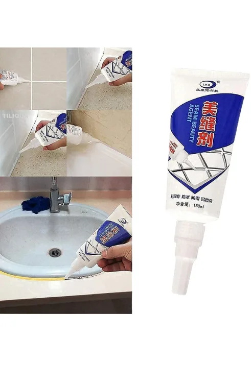 Waterproof Tile Gap Crack Filler Tube – 180ml Bathroom and Floor Sealant Paste for Ceramic, Resin, Glass & Metal (Home & Office Use)