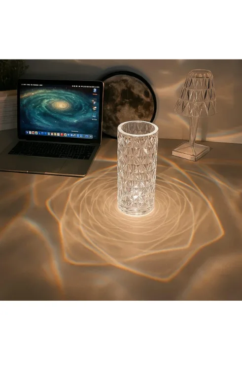 LED Crystal Lamp – 16 Color Options, USB Rechargeable with Remote Control, Ideal for Bedroom Decor, Parties, and Ambient Lighting