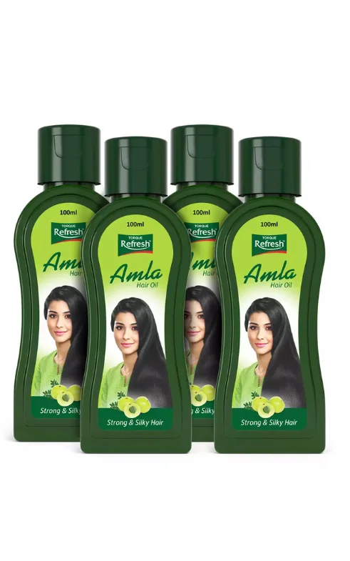 Amla Hair Oil – Strong & Silky Hair – 100 ml Pack of 4