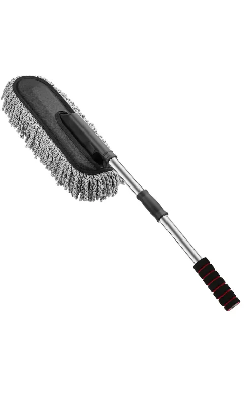 Extendable Microfiber Car Duster – Telescopic Cleaning Brush for Vehicles and Home Use