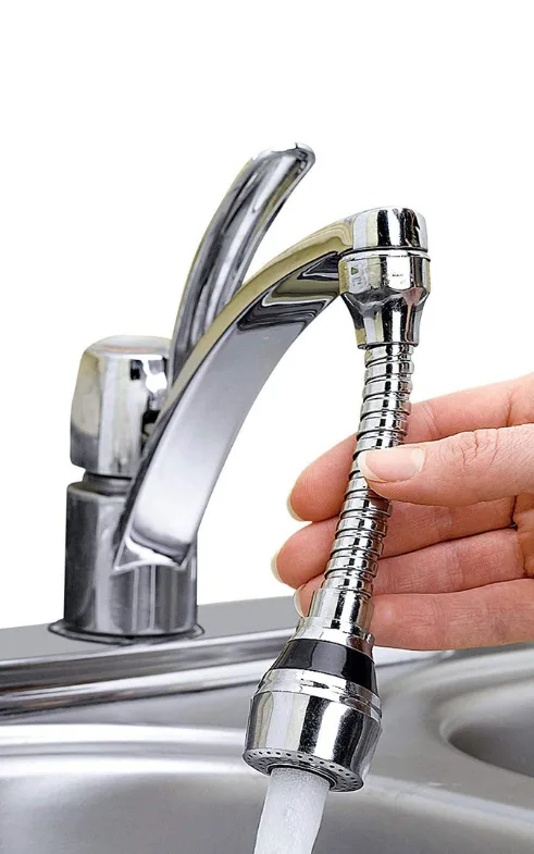 360° Flexible Faucet Sprayer Nozzle – Water Saving Tap Extender for Kitchen Sink