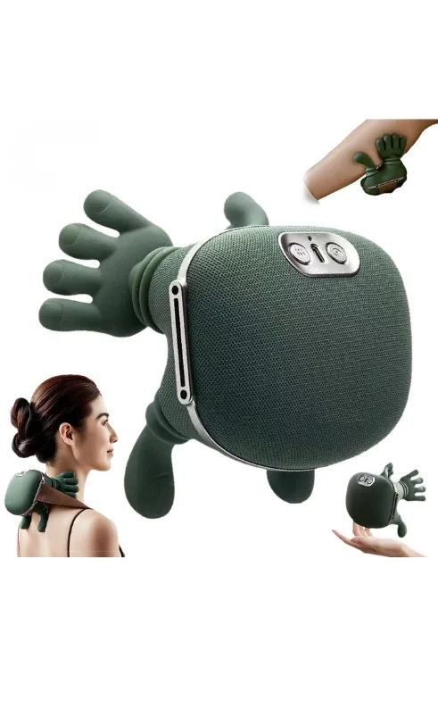 Electric Handheld Body Massager with Rotating Massage Heads – Cordless Deep Tissue Relaxation Device