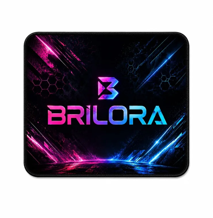 brilora Mouse Pad 9 x 7.5 Inch | Mouse Mat with Non-Slip Rubber Base, Smooth Surface & Stitched Edges | 3mm Thick Water Resistant Mouse Pad for Laptop, PC, Computer, Office, Study & Gaming