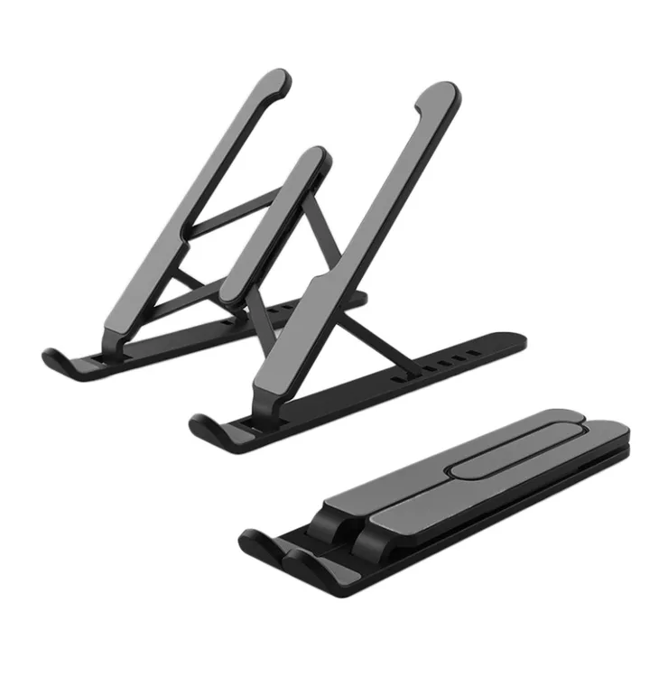 Laptop Stand Featuring Foldable Design, Anti-Slip Silicone Rubber Pads, Supports Maximum of 5kgs Weight, 6 Adjustable Levels.
