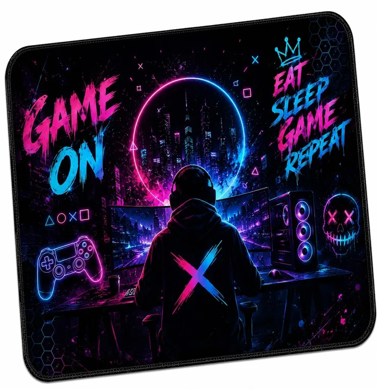 gaming Mouse Pad 9 x 7.5 Inch | Mouse Mat with Non-Slip Rubber Base, Smooth Surface & Stitched Edges | 3mm Thick Water Resistant Mouse Pad for Laptop, PC, Computer, Office, Study & Gaming
